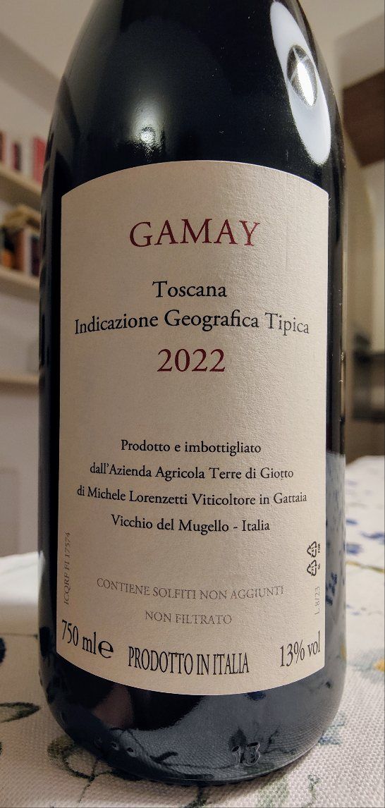 Terre di Giotto – Gamay 2022 – VITE DI VINO